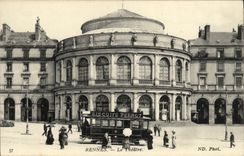 VINTAGE POSTCARD Rennes the Theater Tram Cookies pernot