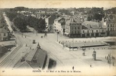 CPA Rennes Le Mail et la Place de la Mission