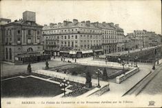 VINTAGE POSTCARD Rennes the Palate Commercial and New Gardens