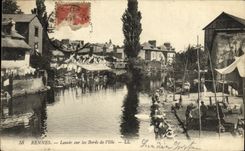 VINTAGE POSTCARD Rennes Laundrette on the Edges of L Ille Laundrette Lavender fields