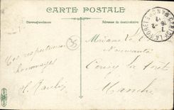 VINTAGE POSTCARD Rennes Places palate and street Bourbon