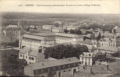 VINTAGE POSTCARD Rennes Panoramic View Gendarmerie Faculty of Arts College St Martin