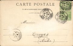 VINTAGE POSTCARD Rennes the theater chart precursor