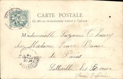 VINTAGE POSTCARD precursory Rennes Train station chart