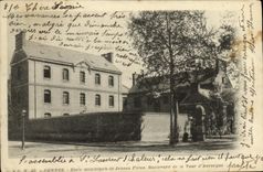 VINTAGE POSTCARD Rennes Council school young girls Boulevard of the Tower D Auvergne chart precursory