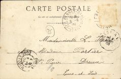 VINTAGE POSTCARD Rennes Council school young girls Boulevard of the Tower D Auvergne chart precursory