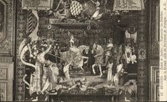 VINTAGE POSTCARD Rennes law courts Tapestries of the Goblins in the big room of the Parliament of Brittany