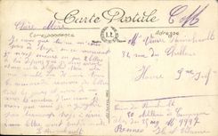 VINTAGE POSTCARD Rennes Souvenir soldier Militaria Canon