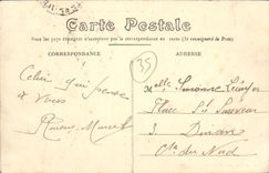 VINTAGE POSTCARD Rennes Law courts and the Basin