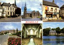 POSTAL MODERNA situee de Romille en el norte occidental de la cascara de Rennes