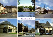 CPM Romille situee au Nord Ouest de Rennes Shell Monument aux morts Mairie Eglise
