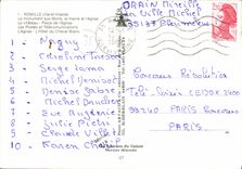 POSTAL MODERNA situee de Romille en el norte occidental del monumento de la guerra de la cascara de Rennes la iglesia del ayuntamiento