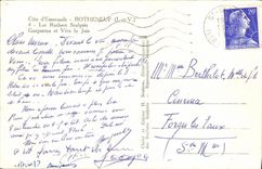VINTAGE POSTCARD Rotheneuf the Rocks Carve Gargantua and the love of life