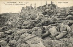 CPA Rotheneuf Rochers Sculptes Le colonel de Villebois Mareuil