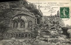 CPA Rotheneuf Rochers Sculptes le tombeau de Saint Budoc 