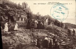 CPA Rotheneuf Une Visite aux Rochers Sculptes 