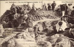 CPA Rotheneuf Une Visite aux Rochers Sculptes 