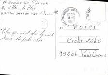 POSTAL MODERNA Servon en el tren desagradable del cerdo de la vaca