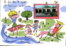 POSTAL MODERNA Servon en ninos desagradables