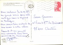 CPM Saint Aubin D Aubigne Vue Generale aerienne Au premier plan boulevard du stade