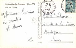 POSTAL MODERNA Aubin santo de Cormier visto en L charca