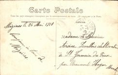 CPA St Aubin Du Cormier Au Camp de la Lande d Ouee Le poste de police Militaria TOP
