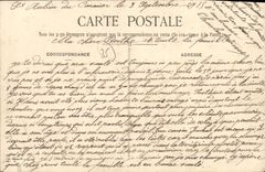 CPA St Aubin Du Cormier La poste et la rue des Douves