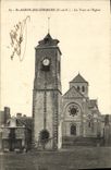 CPA St Aubin Du Cormier Tour et L Eglise