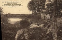 VINTAGE POSTCARD St Aubin Of Cormier Rocks of Becherel known as rocks of the duchess Anne