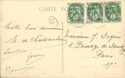 St Aubin de la POSTAL de la VENDIMIA de Cormier el viejos castillo y L iglesia