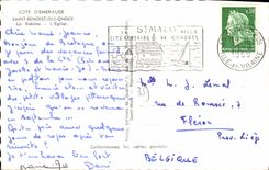 POSTAL MODERNA Benoit santo de las ondas Rabine L iglesia