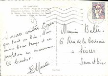 MODERN CARD Holy Briac Escaped towards the port Beach from Salinette Mouth from Fremur the balcony D Emerald Nessey Lancieux