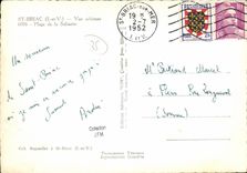 MODERN CARD Holy Briac on Sea Seen Air Beach of Salinette