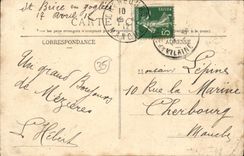 POSTAL de la VENDIMIA a recordar de St Brice en Cogles