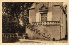 POSTAL Brice santo de la VENDIMIA en el castillo de Cogles de St Brice L al escalir