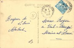 POSTAL Brice santo de la VENDIMIA en el castillo de Cogles de St Brice L al escalir