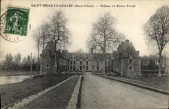 POSTAL Brice santo de la VENDIMIA en el castillo de Cogles de la puerta de la roca