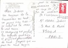 POSTAL MODERNA culombio santo la playa del sitio para acampar de Chevrets de Chevrets Guimorais