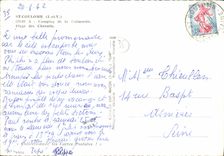 POSTAL MODERNA sitio para acampar santo del culombio de la playa de Guimorais de Chevrets