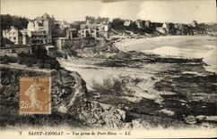 POSTAL Enogat santo de la VENDIMIA vista del puerto de Riou