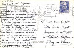 POSTAL MODERNA jardin público santo de Enogat de la playa