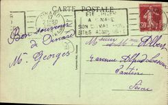 Bulevar santo Albert Lacroix de Enogat de la POSTAL de la VENDIMIA y hotel Michelet