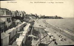 CPA Saint Enogat La Plage Vue Generale