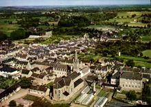 MODERN CARD St Georges de Reintembault Church and View air