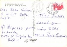 POSTAL MODERNA el St aleman en Illle coloca el ayuntamiento