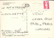 POSTAL MODERNA calle de la opinion del St Gil de Rennes