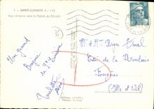 CPM Saint Lunaire Vue cerienne vers la Pointe du Decolle Tennis