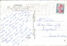 POSTAL MODERNA lunar Saint la playa hermosa de Longchamp tiene marea baja