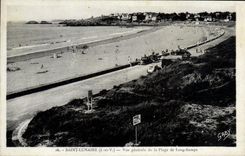 CPA Saint Lunaire Vue generale de la Plage de Longchamps