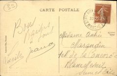 Los puntos lunares del St de la POSTAL de la VENDIMIA sacan el mar S que engulle en la cueva de las sirenas